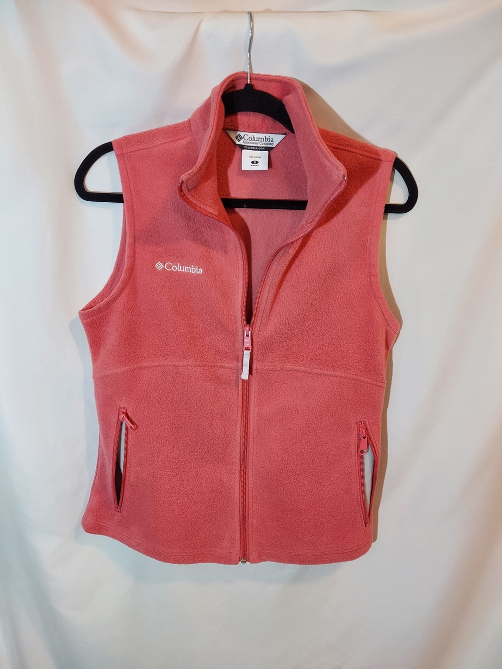 Columbia Benton Springs Fleece Vest Coral Pink Size S
